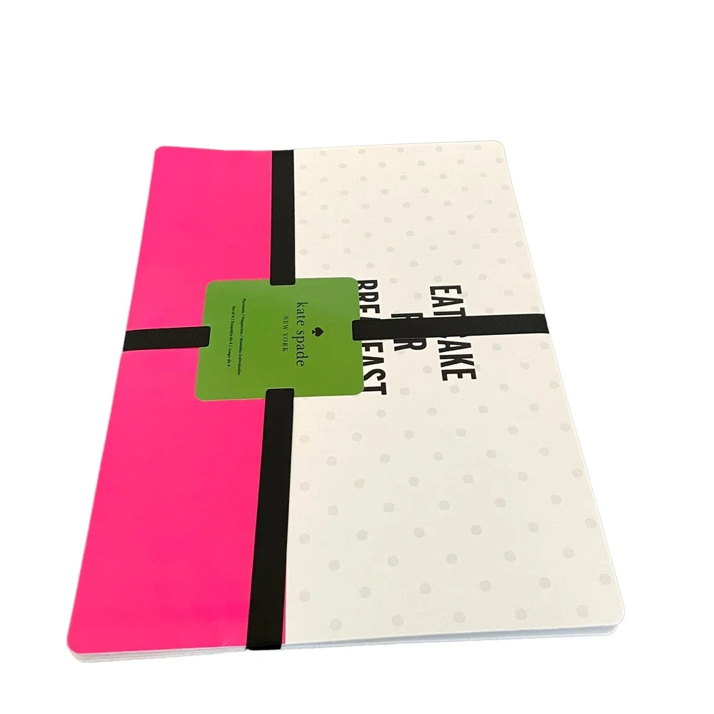 KATE SPADE Food for Thought Placemats Eat Cake for Breakfast Set of 4 Pink NEW